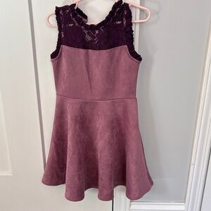 Elegant Purple Lace Kids Dress